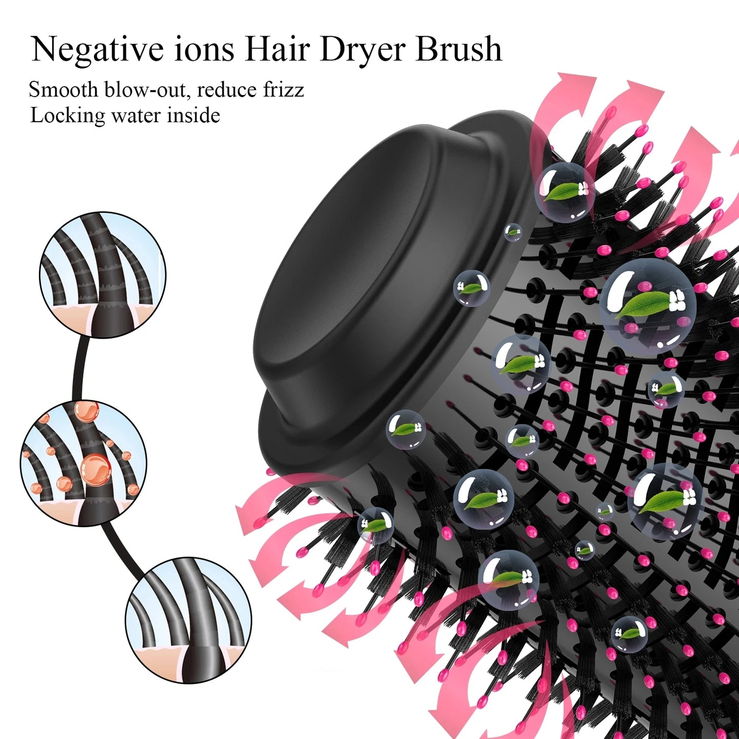 Dryer and Straightening Brush Electric Comb Brush One Step Salon Hair